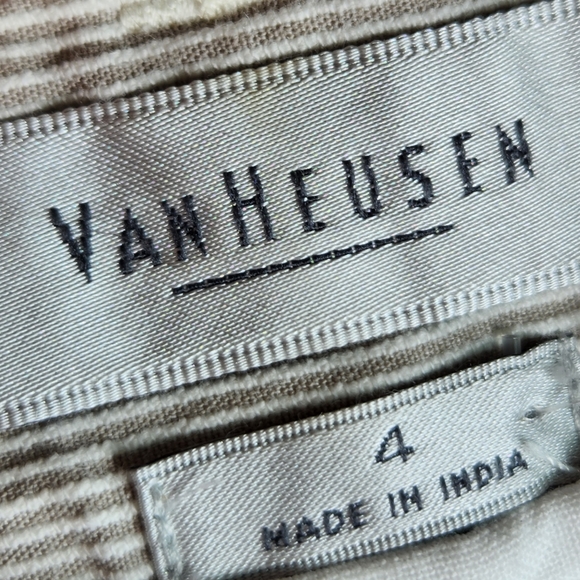 Van Heusen Tan & White Pinstripe Pants Size 4 - Picture 6 of 9